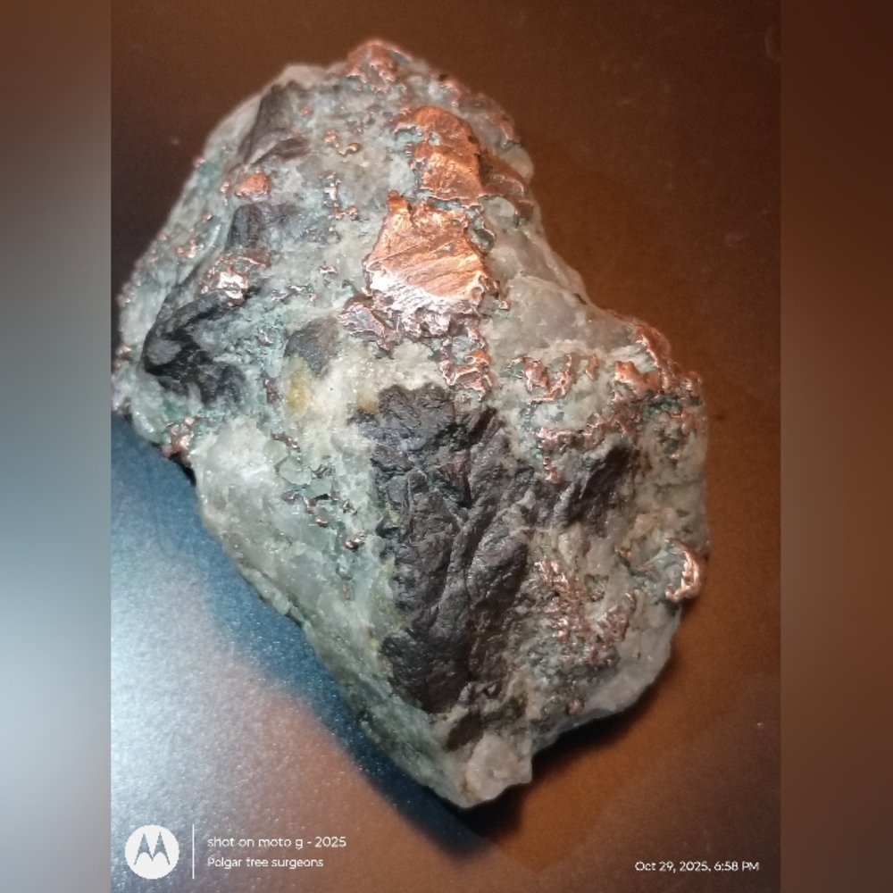 Upper Peninsula Michigan Native Copper Specimen & Quartz